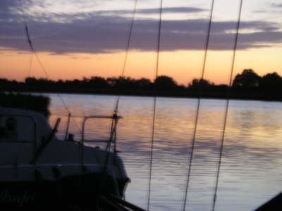 Evening near the Pleasure Boat