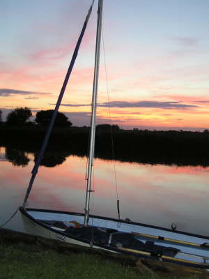 Boats are tucked away ...